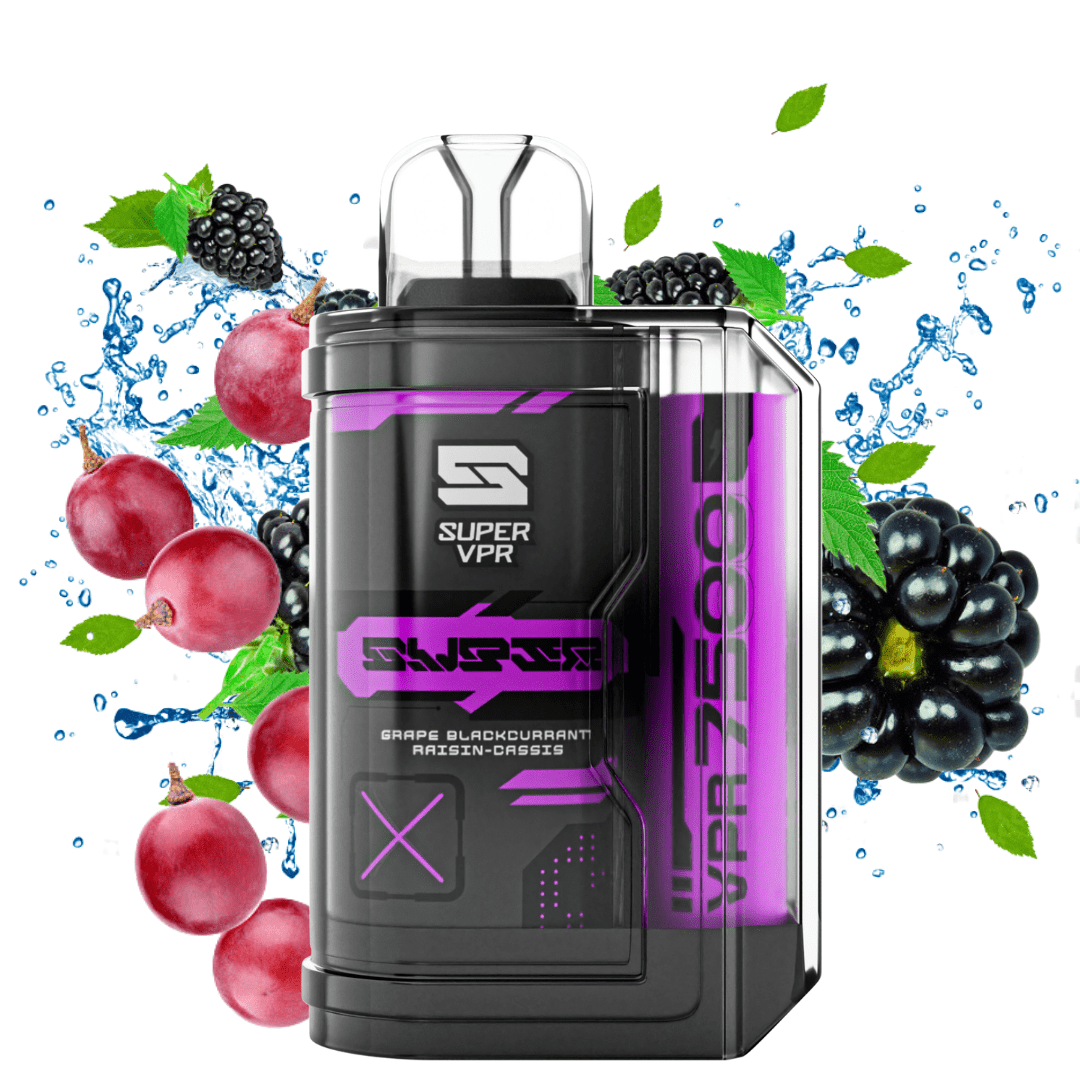 Super VPR 7500 grape blackcurrant 20mg/mL disposable (Provincial)
