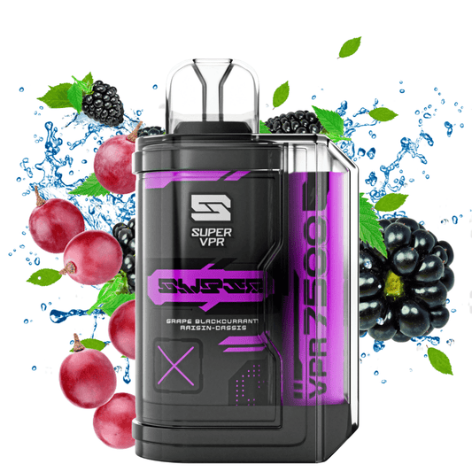 Super VPR 7500 grape blackcurrant 20mg/mL disposable (Provincial)