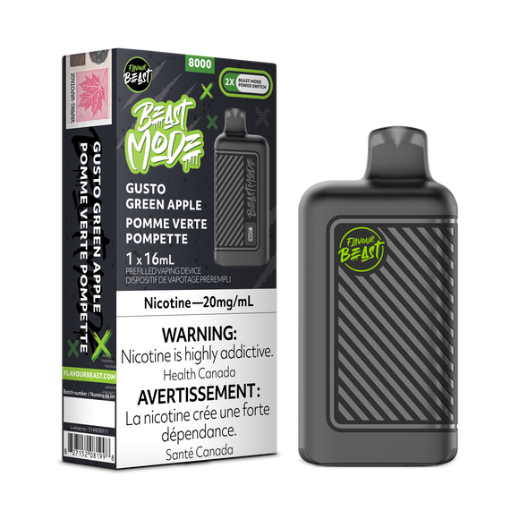 Flavour Beast Mode 8K Gusto Green Apple 20mg (Provincial)