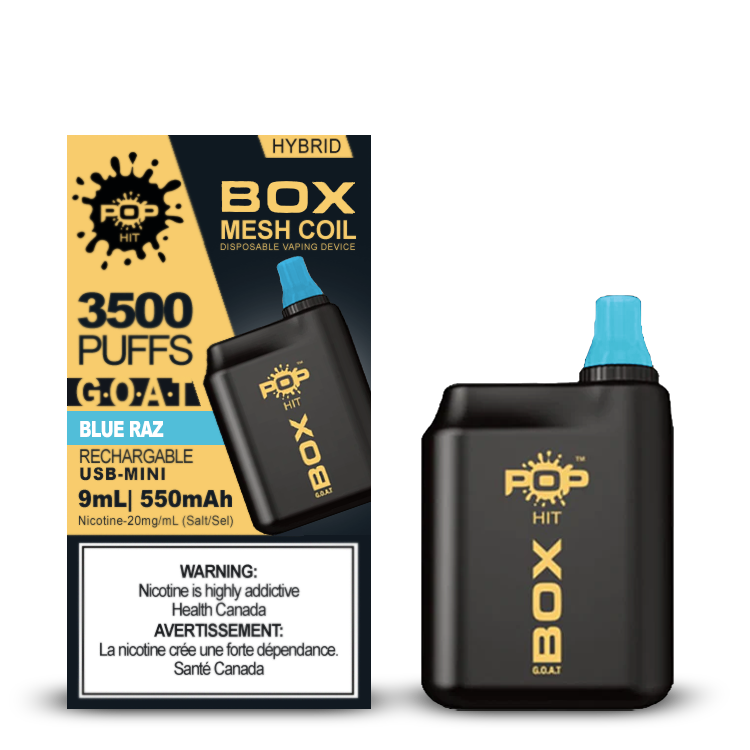 Pop hit Box mesh coil Blue razz disposable