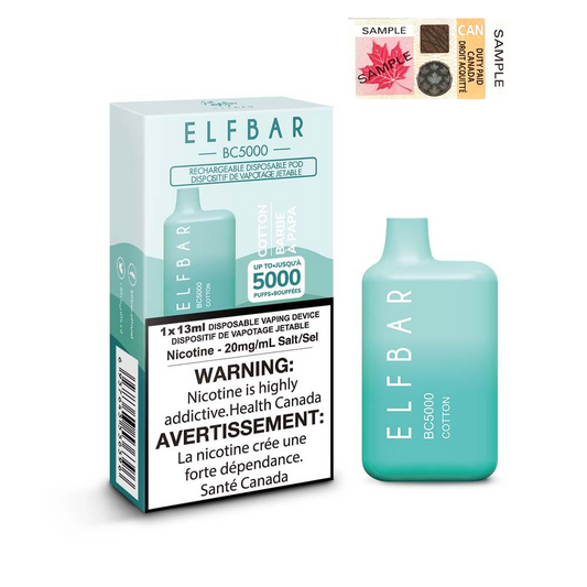 Elf Bar BC5000 Fluff (Cotton) 20mg/mL disposable