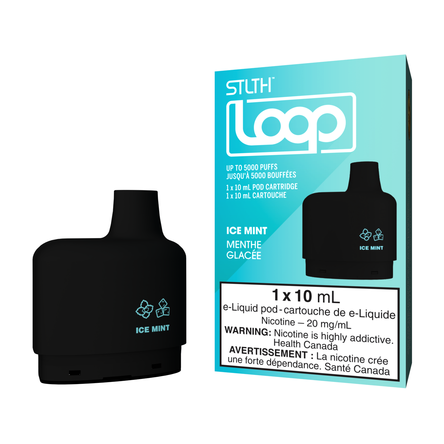 Stlth Loop Pod 5K Ice Mint 20mg - 10ml