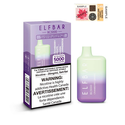 Elf Bar BC5000 Cranberry Grape 20mg/mL disposable (Provincial)