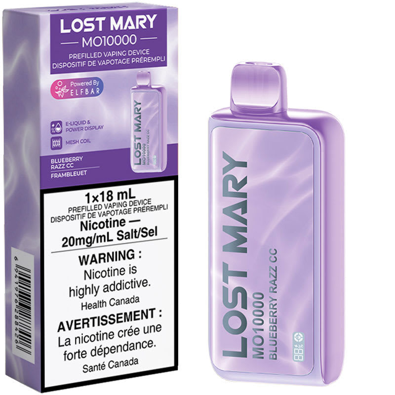 Lost Mary 10000 Blueberry Razz CC 20mg/mL disposable