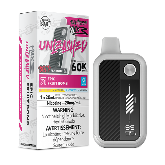 Flavour beast Mode Max 3 60K Unleashed Epic Fruit Bomb Iced 20mg/ml disposable (Provincial)