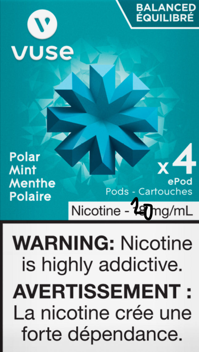 Vuse epod polar mint 20mg/mL ×2