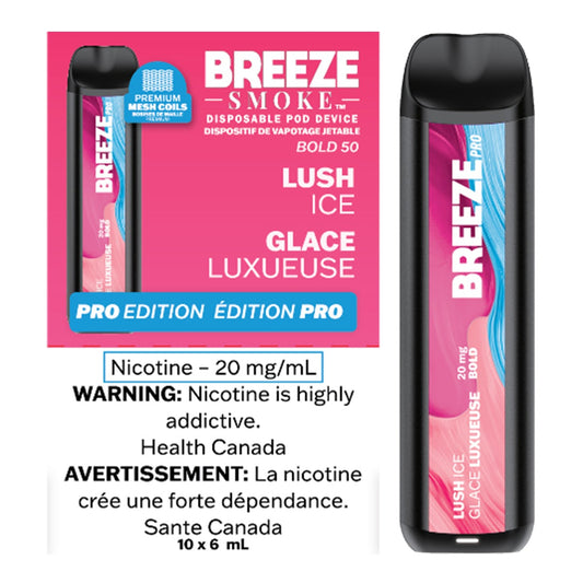 Breeze Pro Synthetic 50 2000 Lush ice 20mg/mL disposable