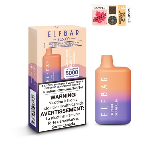 Elf Bar BC5000 Grape Rush 20mg/mL disposable