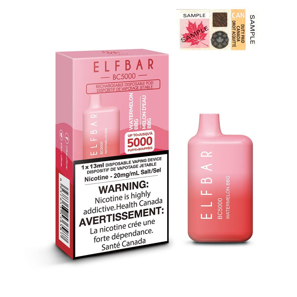 Elf Bar BC5000 Watermelon BBG 20mg/mL disposable