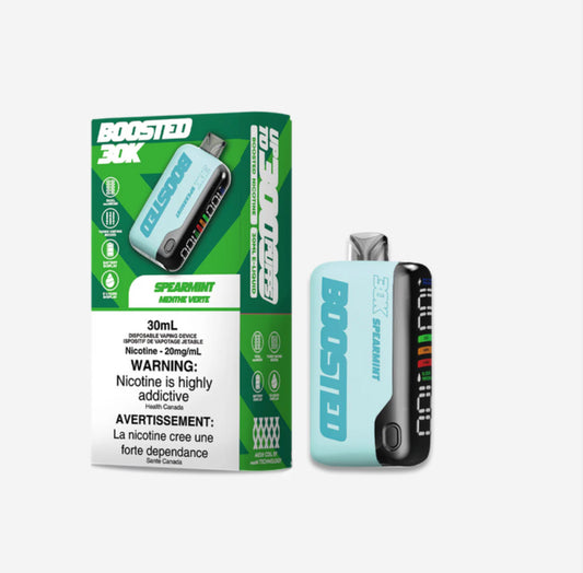 Boosted 30K Spearmint Disposable Vape 20mg/ml (Provincial)