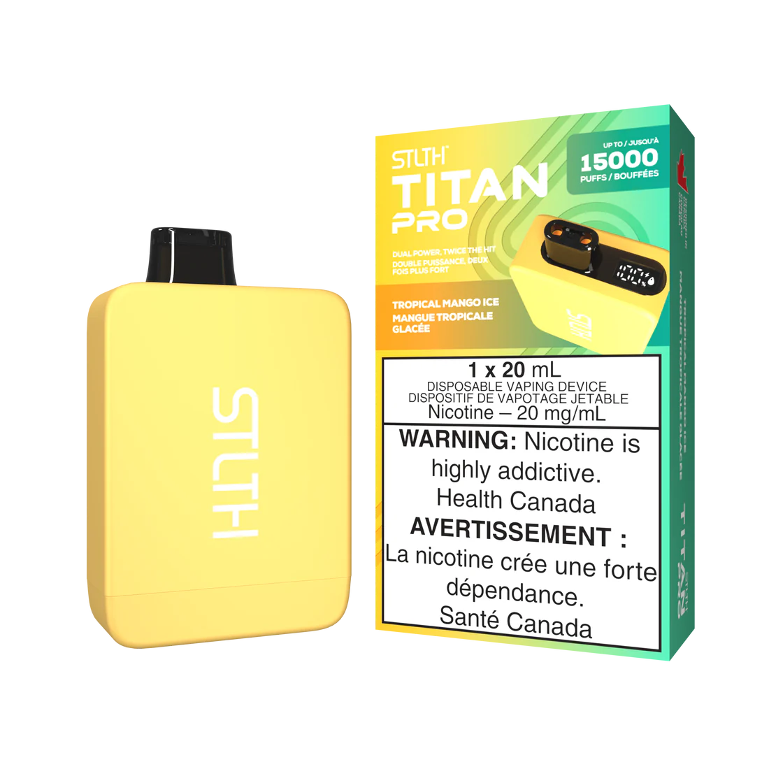 STLTH Titan Pro 15K Tropical Mango Ice Disposable (Provincial)