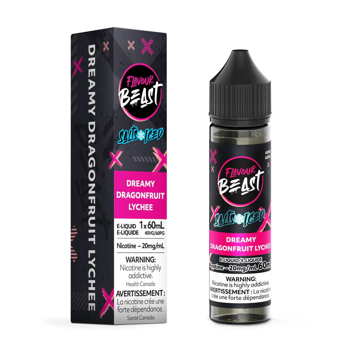 Flavour Beast E-liquid Dreamy Dragonfruit Lychee Iced 20mg - 60ml (Provincial)