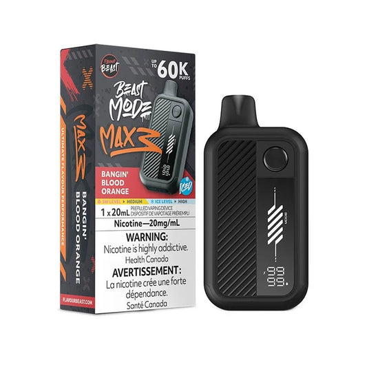 Flavour beast Mode Max 3 60K  Bangin’ Blood Orange Iced 20mg/ml Disposable (provincial)