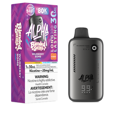 Flavour Beast Alpha 80K Blended Series Wildberry Bomb Iced  20mg disposable (Provincial)