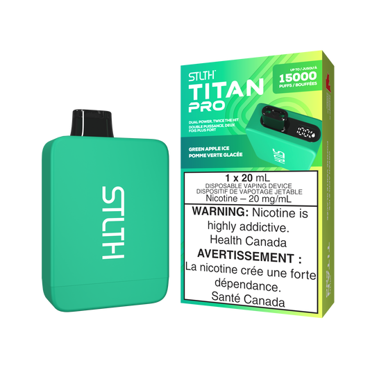 STLTH Titan Pro 15K Green Apple Ice Disposable (Provincial)