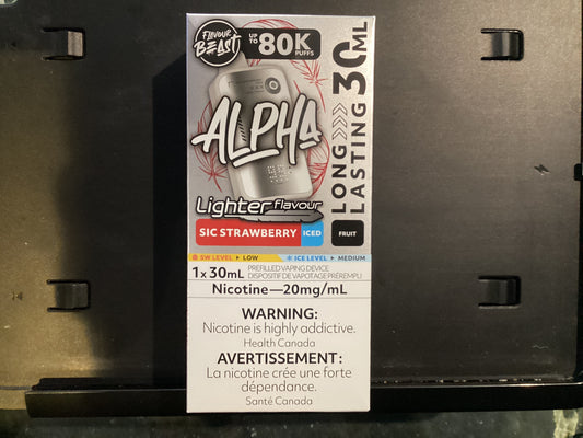 Flavour Beast Alpha 80k Light Sic Strawberry Iced 20mg Disposable (Provincial)