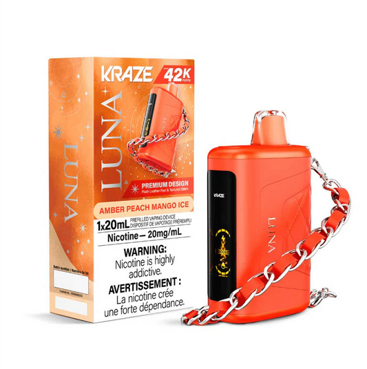 Kraze Luna 42K Amber Peach Mango ice 20mg/mL Disposable (Provincial)