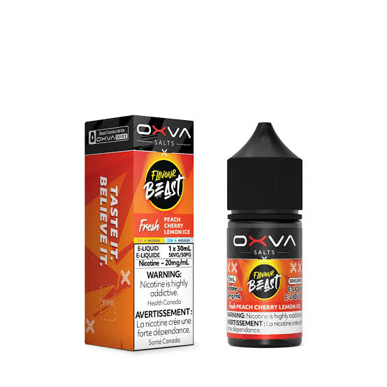 Flavour Beast x OXVA E-Liquid Fresh Peach Cherry Lemon Ice 20mg/30ml (Provincial)