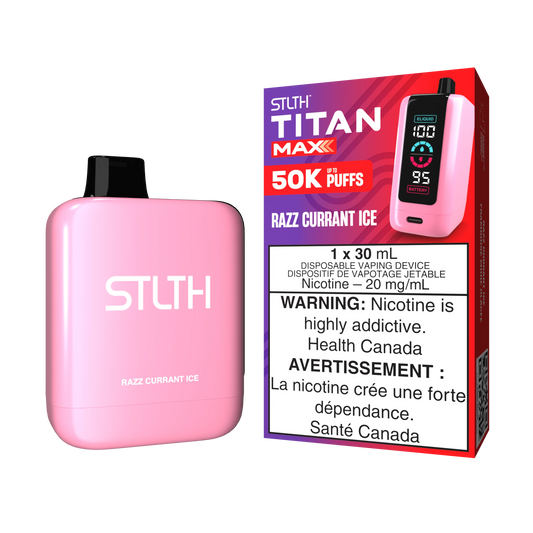 STLTH Titan Max 50K Razz Currant Ice Disposable 20mg/mL (Provincial)