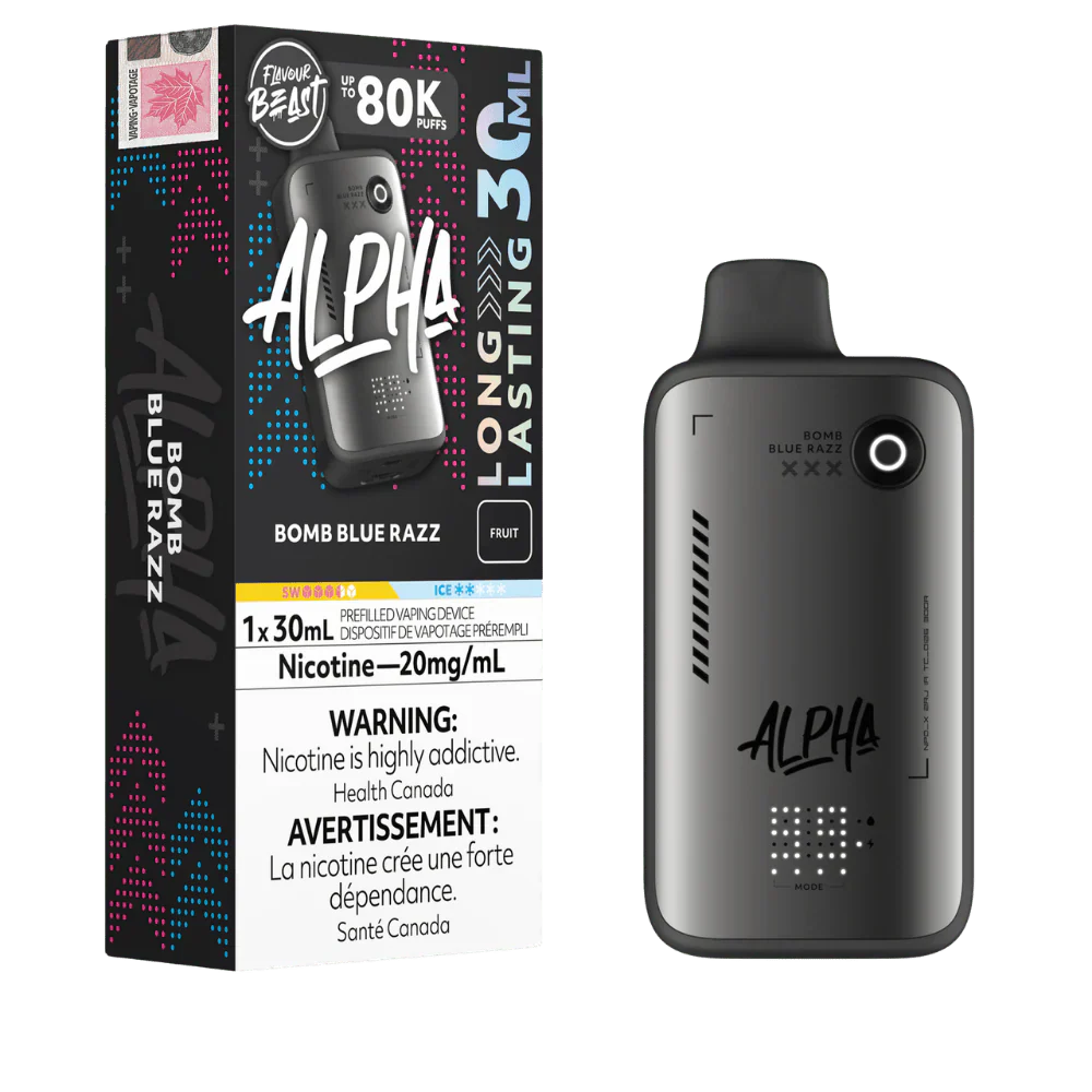Flavour Beast Alpha 80K Bomb Blue Razz 20mg disposable (Provincial)