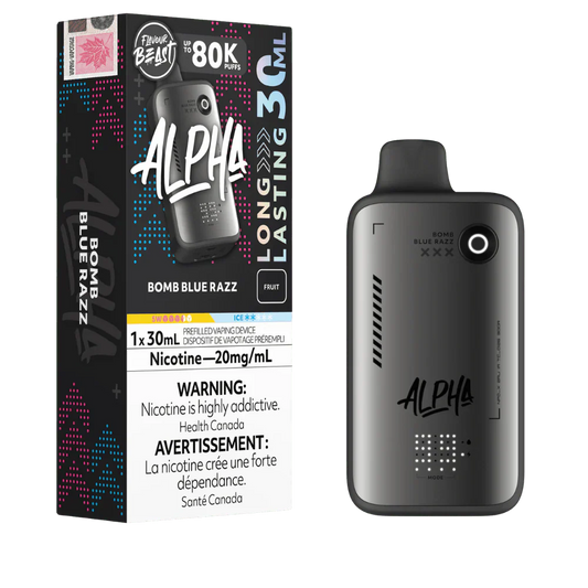 Flavour Beast Alpha 80K Bomb Blue Razz 20mg disposable (Provincial)