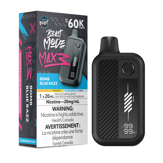 Flavour beast Mode Max 3 60K Bomb Blue Razz 20mg/ml disposable (Provincial)