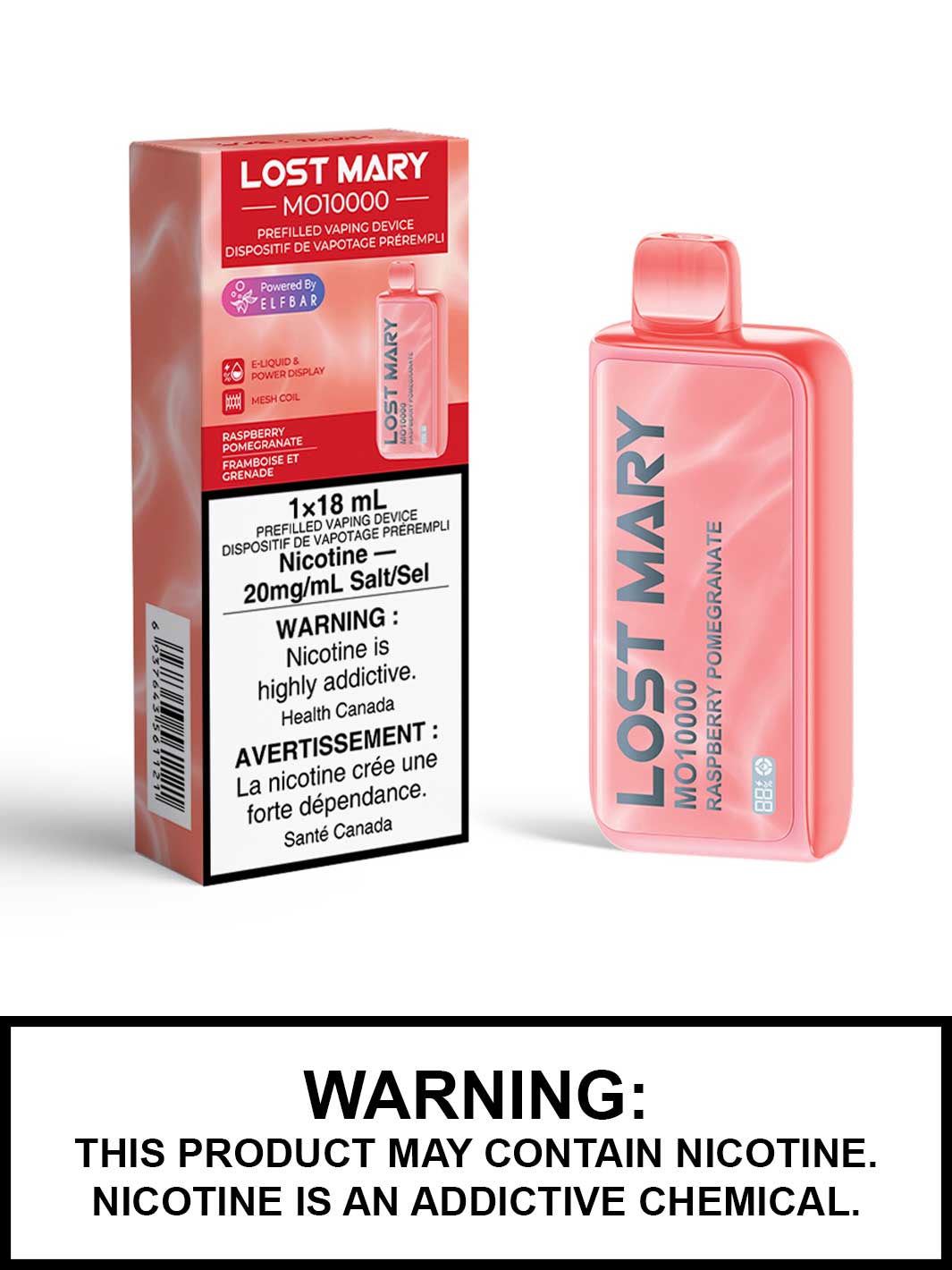 Lost Mary 10000 Raspberry Pomegranate 20mg/mL disposable