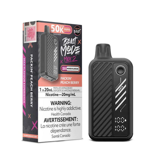 Flavour Beast Mode Max2 50k Packin’ Peach Berry 20mg disposable (Provincial)