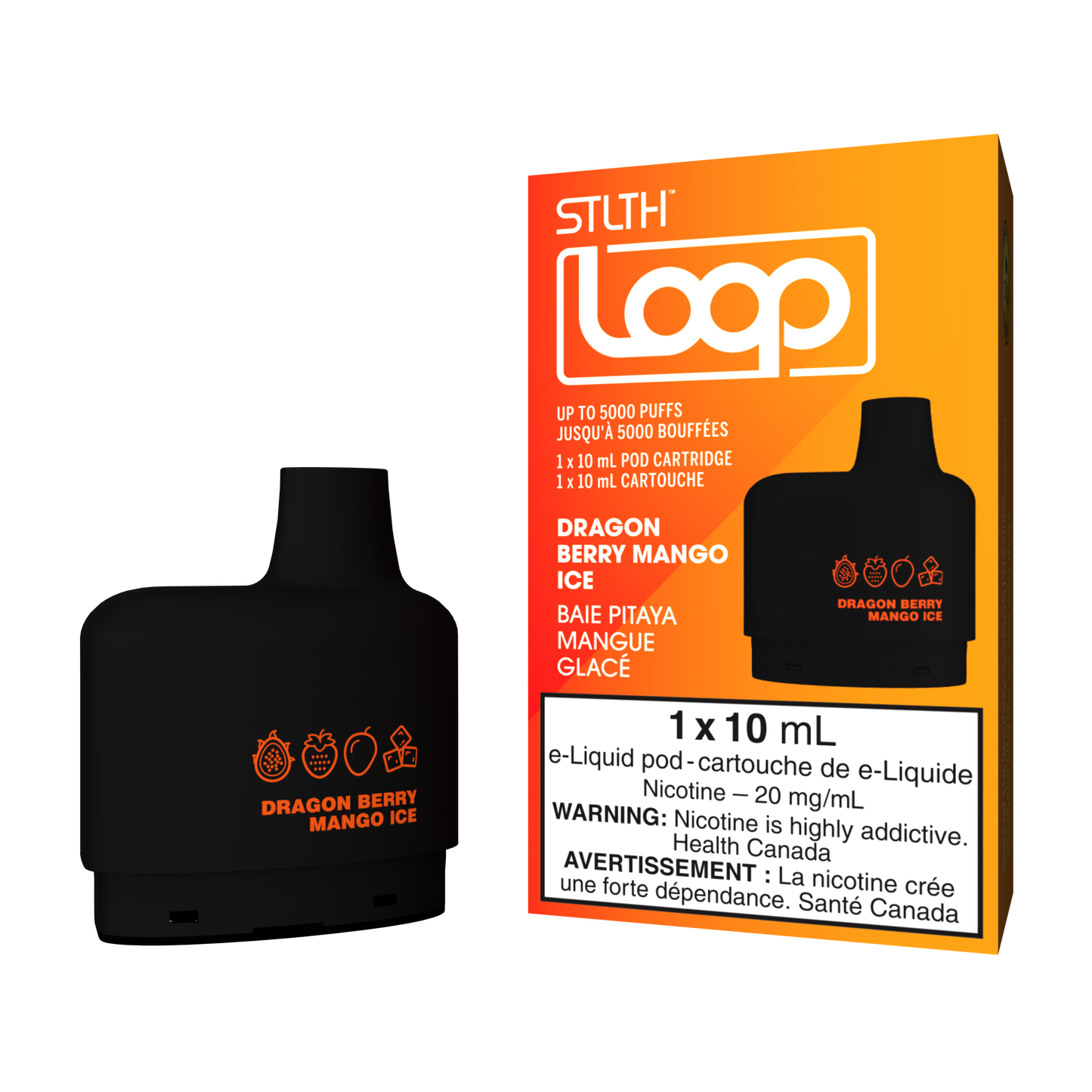 Stlth Loop Pod 5K Dragon Berry Mango Ice 20mg - 10ml