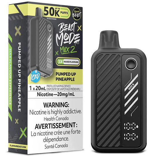 Flavour Beast Mode Max2 50k Pumped Up Pineapple Iced 20mg disposable (Provincial)