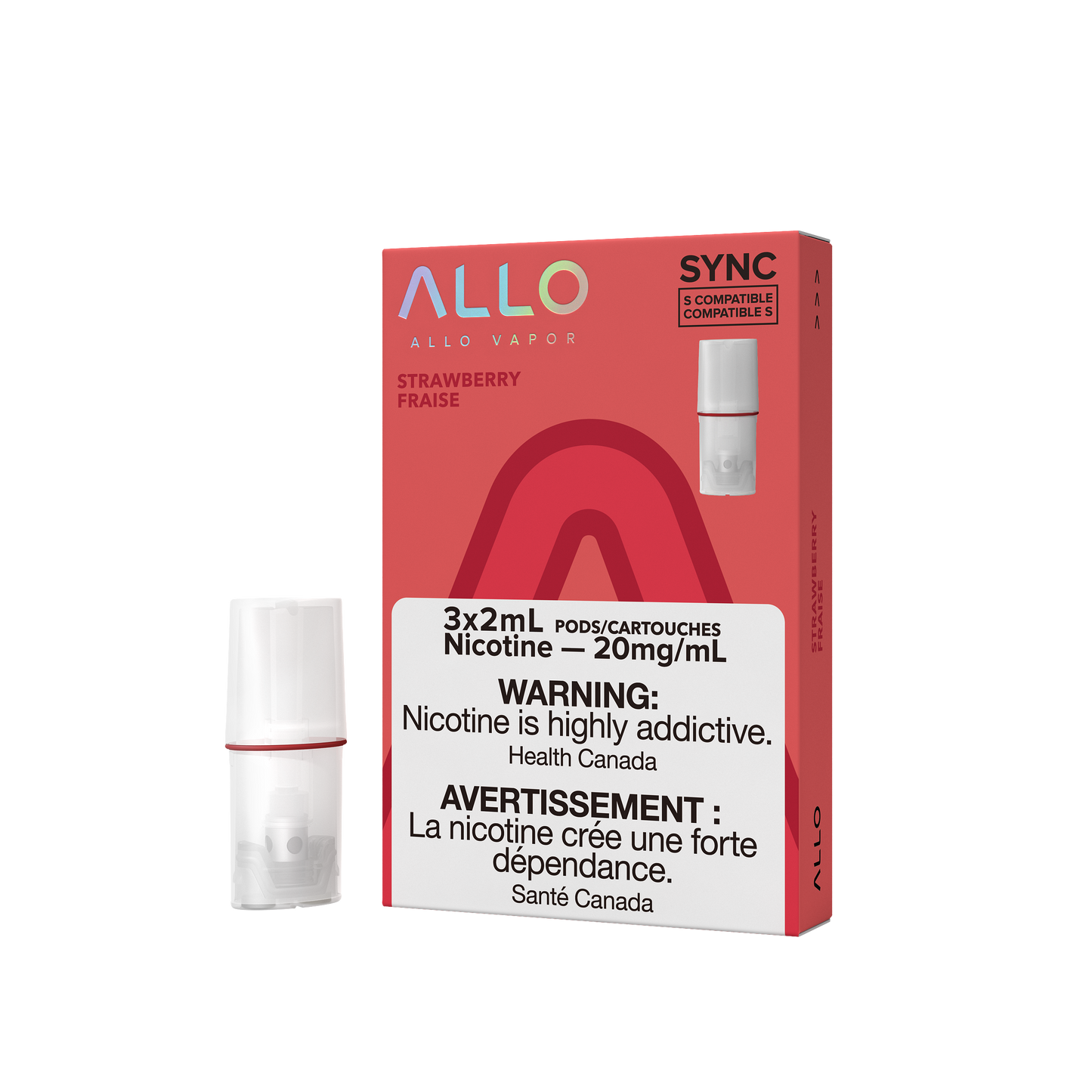 Allo Sync Strawberry 20mg/mL Pods