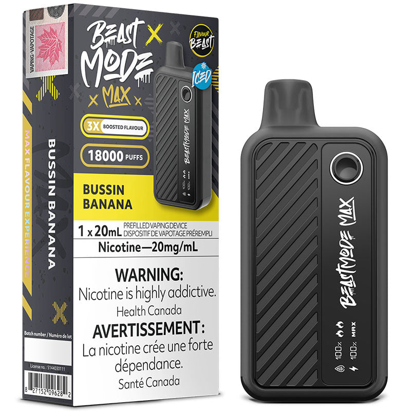 Flavour Beast Mode Max 18k Bussin Banana Iced 20mg disposable (Provincial)