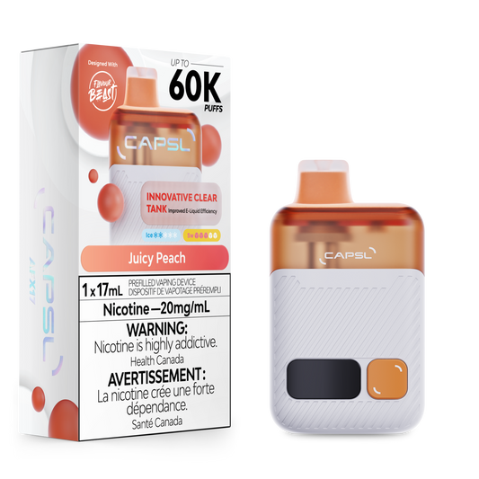 Capsl 60k Juicy Peach 20mg/ml Disposable (Provincial)