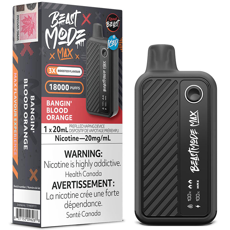 Flavour Beast Mode Max 18k Bangin’ Blood Orange Iced 20mg disposable (Provincial)