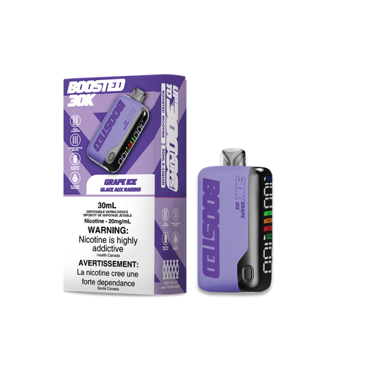 Boosted 30K Grape Ice Disposable Vape 20mg/ml (Provincial)