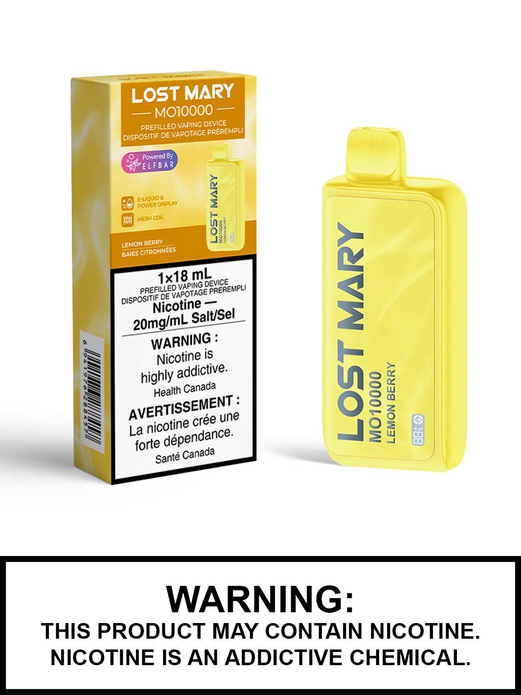 Lost Mary 10000 Lemon Berry 20mg/mL disposable