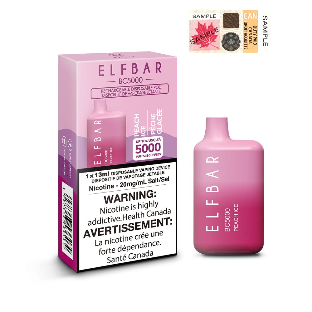 Elf Bar BC5000 Peach Ice 20mg/mL disposable