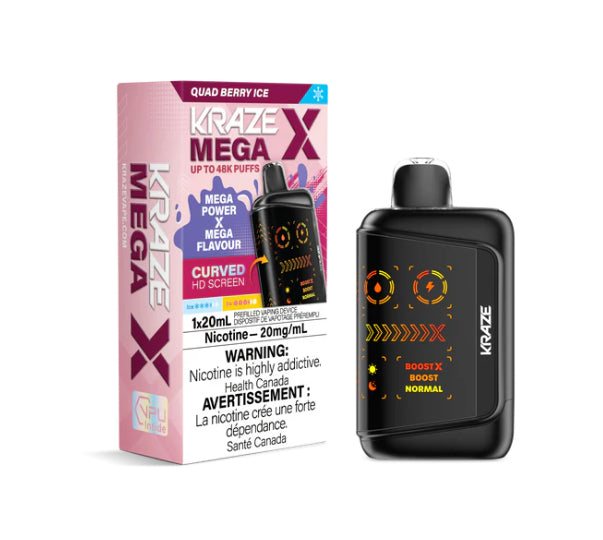 Kraze Mega X 48K Quad Berry Ice 20mg Disposable (Provincial)