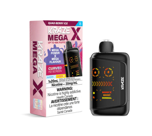 Kraze Mega X 48K Quad Berry Ice 20mg Disposable (Provincial)
