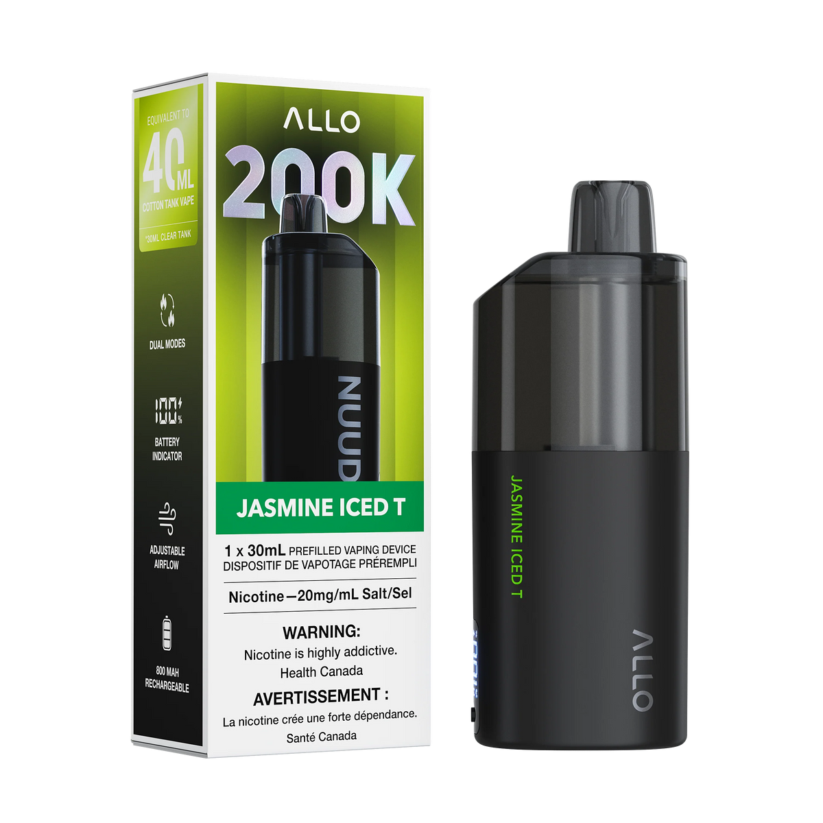 Allo Nuud 200k Jasmine Iced T 20mg - 30ml disposable (Provincial)