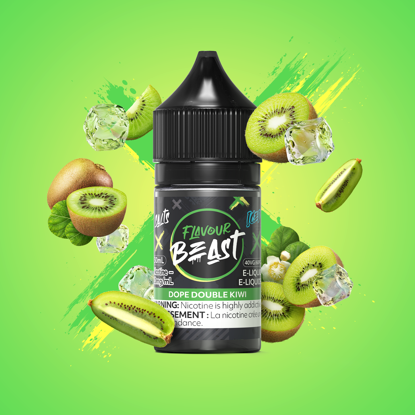 Flavour beast e-liquid Dope Double Kiwi iced 10mg - 30ml