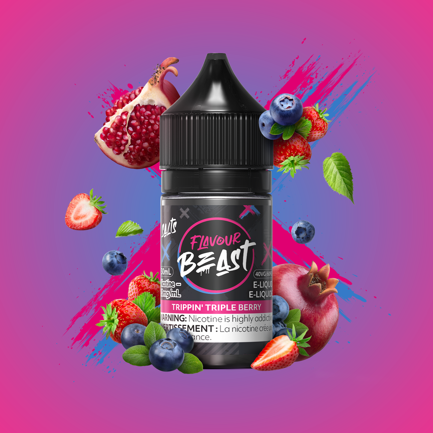 Flavour Beast E-Liquid Trippin’ Triple Berry 10mg - 30ml (Provincial)