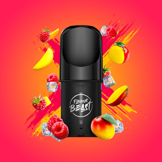 Flavour Beast Ragin’ Razz Mango Pod 20mg