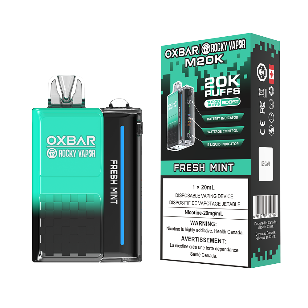 Oxbar M20K Fresh Mint 20mg Disposable (Provincial)