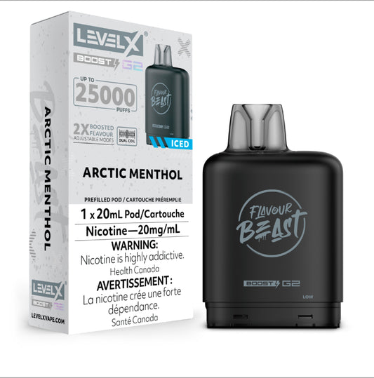 Flavour Beast LevelX Boost Pod G2 25K Arctic Menthol 20mg (Provincial)