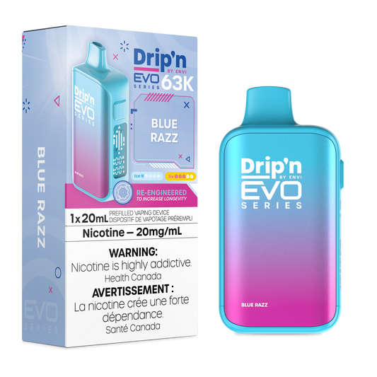 Drip’n EVO 63K Blue Razz 20mg/ml Disposable (Provincial)