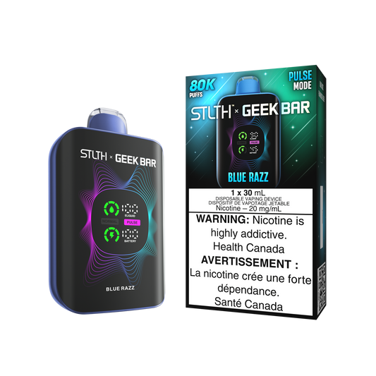 Stlth X Geek Bar 80k Blue Razz 20mg/30mL disposable (Provincial)