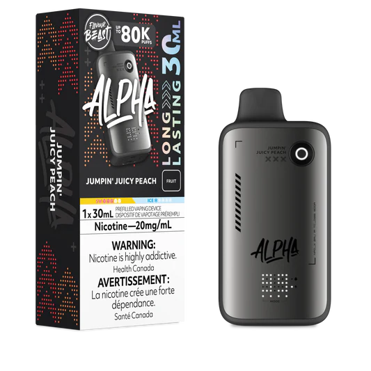 Flavour Beast Alpha 80K Jumpin’ Juicy Peach 20mg disposable (Provincial)