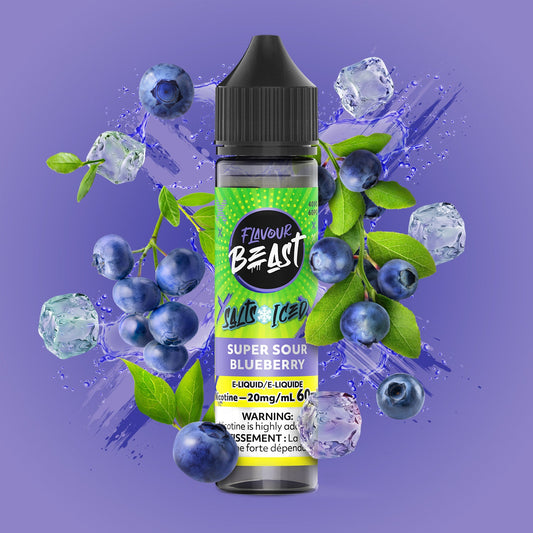 Flavour Beast E-Liquid Super Sour Blueberry Iced 20mg - 60ml (Provincial)