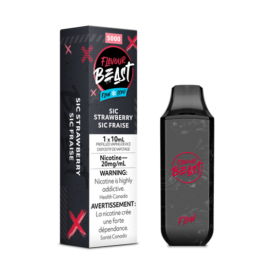 Flavour beast flow 5000 Sic Strawberry Iced 20mg/mL disposable (Provincial)